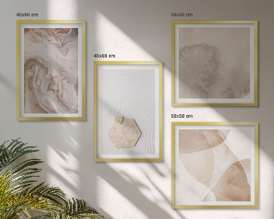 Set van posters met lijst Ontwerp abstractie natuur inspiratie