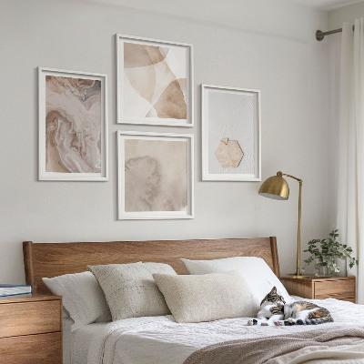 Set van posters met lijst Ontwerp abstractie natuur inspiratie