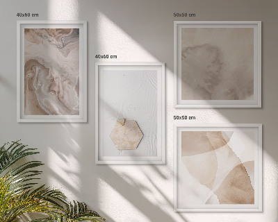 Set van posters met lijst Ontwerp abstractie natuur inspiratie