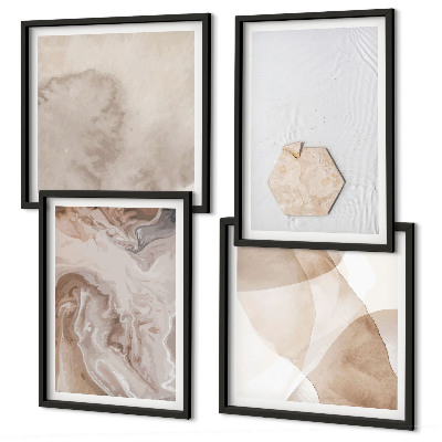 Set van posters met lijst Ontwerp abstractie natuur inspiratie