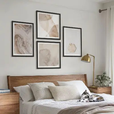 Set posters met lijst geïnspireerd door abstracte natuur