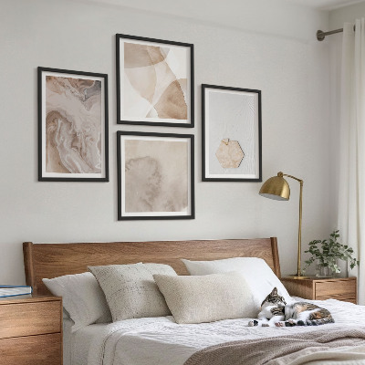 Set van posters met lijst Ontwerp abstractie natuur inspiratie