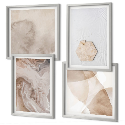 Set van posters met lijst Ontwerp abstractie natuur inspiratie