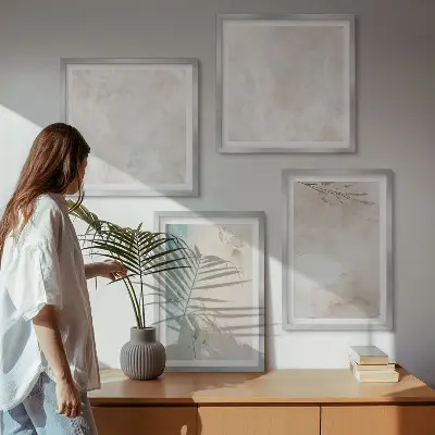 Meerluik in lijst met textuur van een aquarelverfschilderij