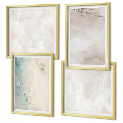 Meerluik in lijst met textuur van een aquarelverfschilderij