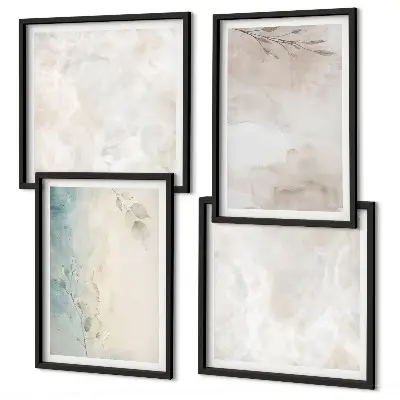 Meerluik in lijst met textuur van een aquarelverfschilderij