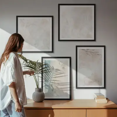 Meerluik in lijst met textuur van een aquarelverfschilderij