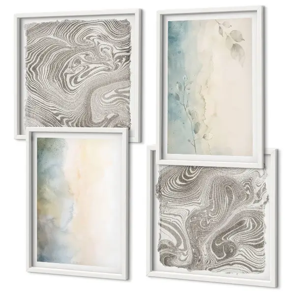 Set aquarelkartons met lijst set posters van fijn aquarelkarton