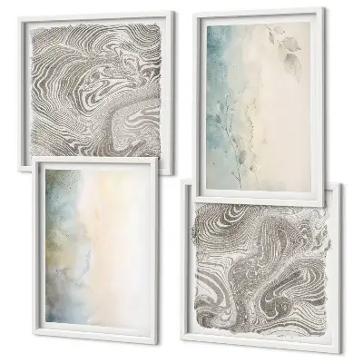 Set aquarelkartons met lijst set posters van fijn aquarelkarton
