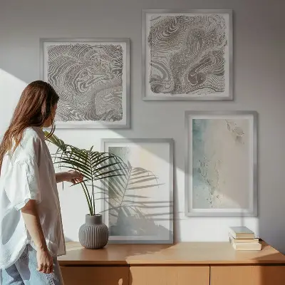 Set aquarelkartons met lijst set posters van fijn aquarelkarton