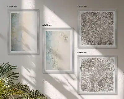 Set aquarelkartons met lijst set posters van fijn aquarelkarton