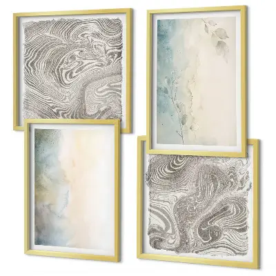 Set aquarelkartons met lijst set posters van fijn aquarelkarton