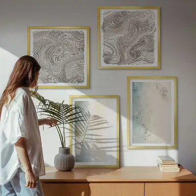 Set aquarelkartons met lijst set posters van fijn aquarelkarton