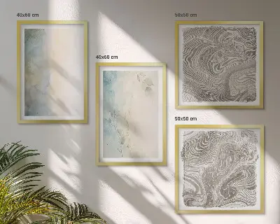 Set aquarelkartons met lijst set posters van fijn aquarelkarton