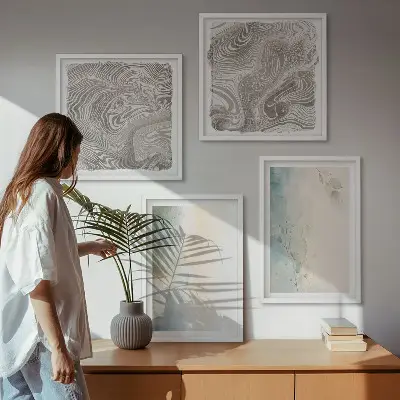Set aquarelkartons met lijst set posters van fijn aquarelkarton