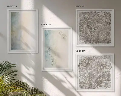 Set aquarelkartons met lijst set posters van fijn aquarelkarton