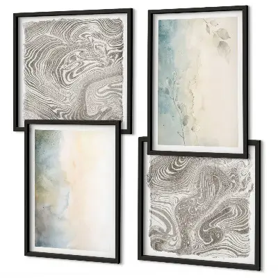 Set aquarelkartons met lijst set posters van fijn aquarelkarton