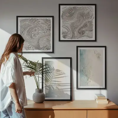 Set aquarelkartons met lijst set posters van fijn aquarelkarton