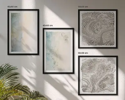 Set aquarelkartons met lijst set posters van fijn aquarelkarton
