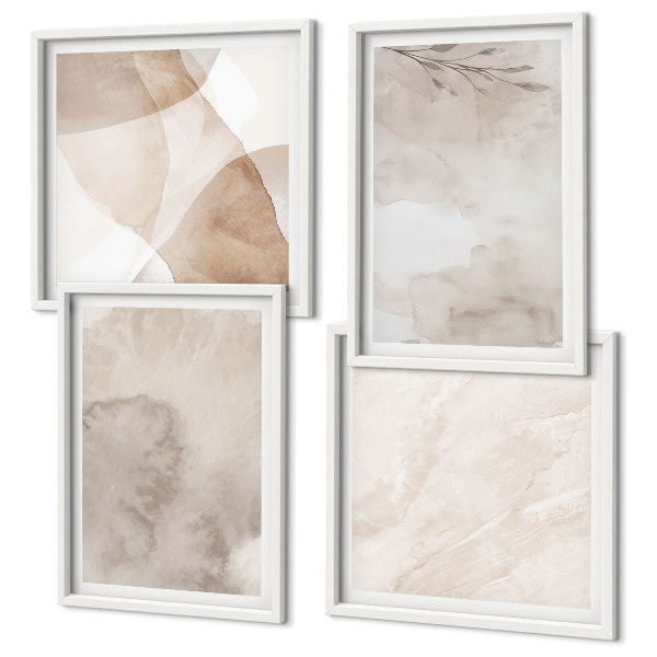 Meerluik in lijst Aquarelverf met boho-texturen