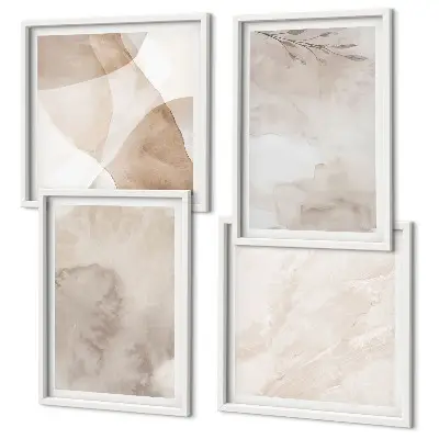 Aquarelverf met boho-texturen meerluik in lijst