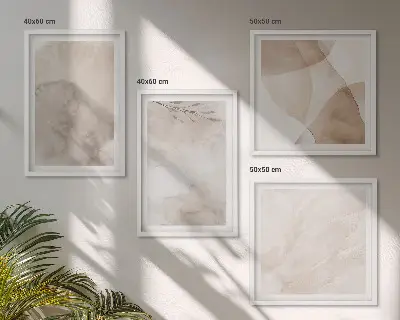 Aquarelverf met boho-texturen meerluik in lijst