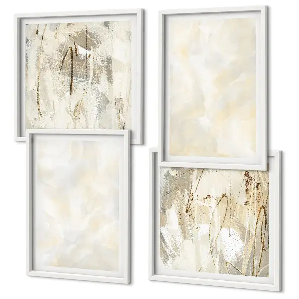 Set van posters met lijst met helder textuurverfdesign