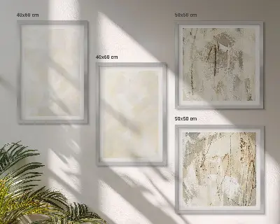 Set van posters met lijst met helder textuurverfdesign