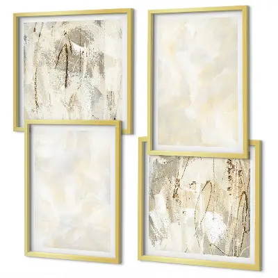 Set van posters met lijst met helder textuurverfdesign