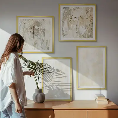 Set van posters met lijst met helder textuurverfdesign