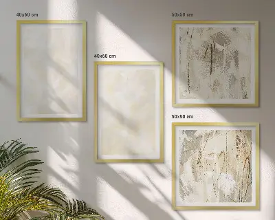 Set van posters met lijst met helder textuurverfdesign