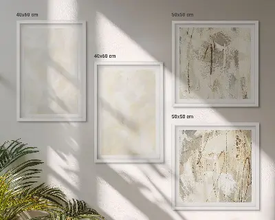 Set van posters met lijst met helder textuurverfdesign