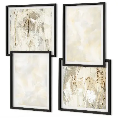 Set van posters met lijst met helder textuurverfdesign
