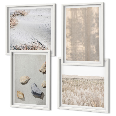 Set van posters met lijst Boho natuurlijke texturen