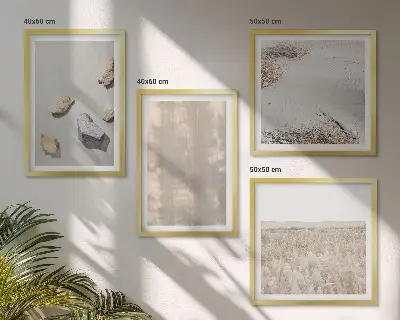 Set posters met lijst Boho natuurlijke texturen set met ingelijste posters in boho natuurlijke texturen