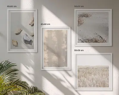 Set posters met lijst Boho natuurlijke texturen set met ingelijste posters in boho natuurlijke texturen