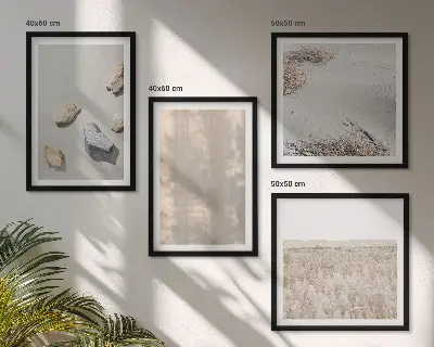 Set posters met lijst Boho natuurlijke texturen set met ingelijste posters in boho natuurlijke texturen