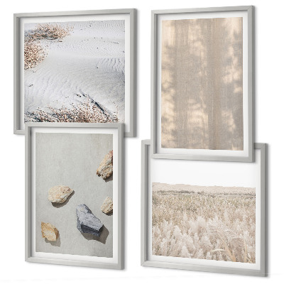 Set van posters met lijst Boho natuurlijke texturen