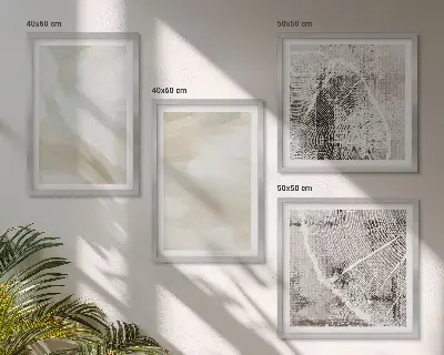 Minimalistische verftextuur meerluik in lijst