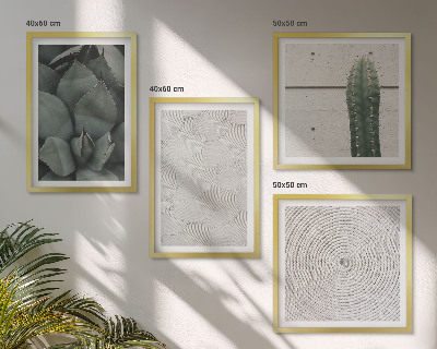 Set van posters met lijst Zomerse texturen uit de tropen