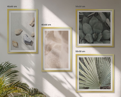 Meerluik in lijst Stenen, hout, stoffen, texturen