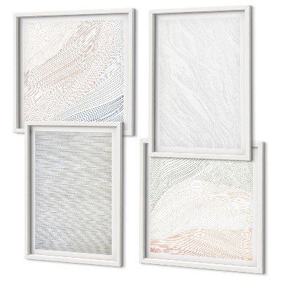 Set van posters met lijst Heldere structuren, zandpatronen