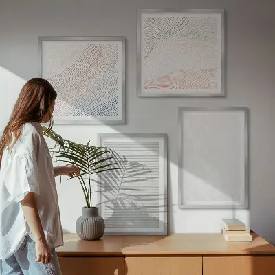 Poster met lijst heldere structuren en zandpatronen
