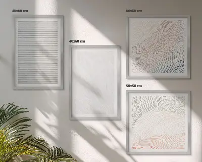 Poster met lijst heldere structuren en zandpatronen