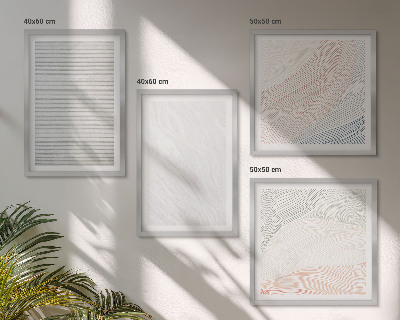 Set van posters met lijst Heldere structuren, zandpatronen
