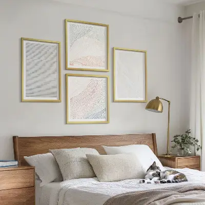 Poster met lijst heldere structuren en zandpatronen