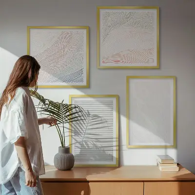 Poster met lijst heldere structuren en zandpatronen