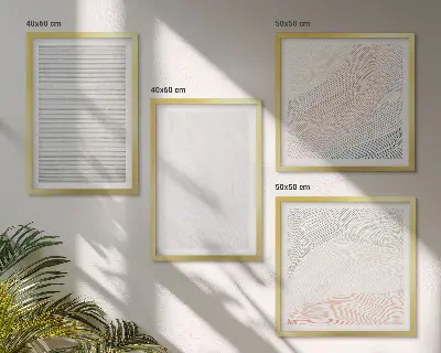 Poster met lijst heldere structuren en zandpatronen