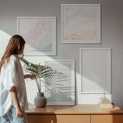 Poster met lijst heldere structuren en zandpatronen