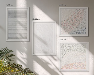 Set van posters met lijst Heldere structuren, zandpatronen